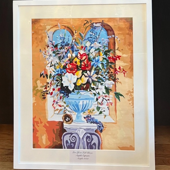 Unframed 16x20 Live Life in Full Bloom Acrylic Painting 2022 - Picture 3 of 3